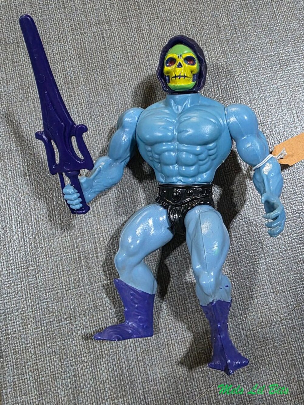 1982 MOTU Skeletor Action Figure - Soft Head Variant with Purple Power Sword